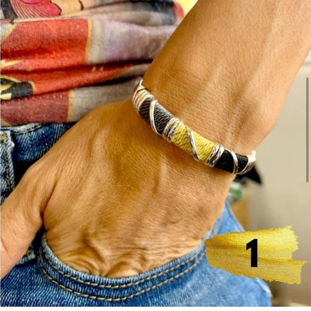 VGK Silverplate &. String Hand Crafted bracelets OS